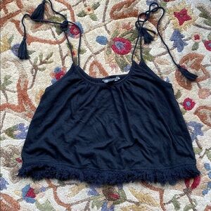 Billabong tassel cropped tank
